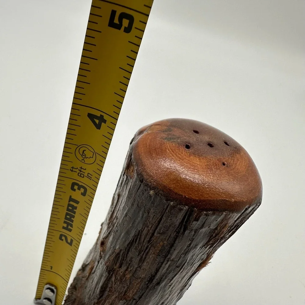Vintage Wood Tree Branch Bark Salt‎ & Peppers Shakers